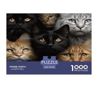 1000 Pièces Puzzle Beaucoup de Chats - Animal de Compagnie Cat Casse-tête Coloré Décoration Adultes Enfants 70x50cm/1000pcs