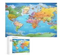 1000 Pièces Puzzle Carte de l'europe pour Adultes Et Adolescents Enfants Puzzles sur Planche De Bois Cadeau （75×50cm）
