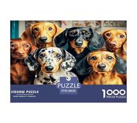 1000 Pièces Puzzle Chien de Saucisse Mignon - Artistic Chien de Compagnie Cadeau Unique Famille Amis 38x26cm/1000pcs