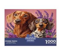 1000 Pièces Puzzle Chien de Saucisse Mignon - Artistic Chien de Compagnie Casse-tête Coloré Déco Familiale 38x26cm/1000pcs