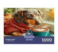 1000 Pièces Puzzle Chien de Saucisse Mignon - Artistic Chien de Compagnie Décoration Adultes Enfants Casse-tête Classique 70x50cm/1000pcs