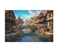 1000 Pièces Puzzle Cityscape Architecture pour Adultes Et Adolescents EnfFourmis Puzzles sur Planche De Bois Cadeau (75×50cm)