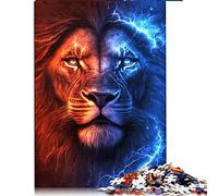 1000 Pièces Puzzle Coloré Galaxy Lion Jigsaw Puzzles pour Adultes Puzzles en Bois Grand Cadeau pour Adultes (Taille 50x75cm)