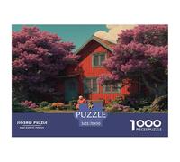 1000 Pièces Puzzle Cottage Conte de fées - Village d'art Jeu Familial Cadeau Famille & Amis 70x50cm/1000pcs