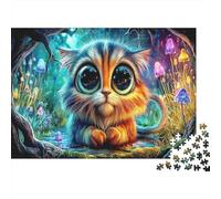 1000 pièces Puzzle Créature aux Grands Yeux Vibrant | Carton Rigide | Famille Parent-Enfant | Jeu Familial activité familiale 52x38cm