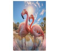 1000 Pièces Puzzle Flamingo pour Adultes Et Adolescents Enfants Puzzles sur Planche De Bois Cadeau 78×53cm