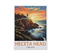 1000 Pièces Puzzle, Image De Puzzle en Bois pour Adultes，Tête d'Héceta, Oregon，Jeux De Jouets Décontractés pour Adultes Et Adolescents Très Difficiles（75x50cm）-AZ80