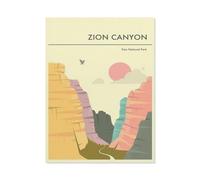 1000 Pièces Puzzle, Image De Puzzle en Papier pour Adultes,Affiche de Voyage Vintage du Parc National de Zion,Jeux De Jouets Décontractés pour Adultes Et Adolescents Très Difficiles(38x26cm)-BK20