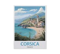 1000 Pièces Puzzle, Image De Puzzle en Papier pour Adultes,Corse, France,Jeux De Jouets Décontractés pour Adultes Et Adolescents Très Difficiles(38x26cm)-GP1
