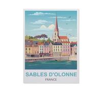 1000 Pièces Puzzle, Image De Puzzle en Papier pour Adultes，Sables-d'Olonne, France，Jeux De Jouets Décontractés pour Adultes Et Adolescents Très Difficiles（50x70cm）-EM80