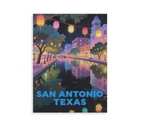 1000 Pièces Puzzle, Image De Puzzle en Papier pour Adultes，San Antonio Texas，Jeux De Jouets Décontractés pour Adultes Et Adolescents Très Difficiles（50x70cm）-HL27