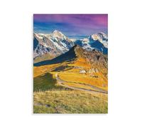 1000 Pièces Puzzle，Jungfrau, Mönch, Face Nord de l'Eiger，Jigsaw Jouets Éducatifs Jeu Cadeau Intéressant pour Adultes Enfants Adolescents（38x26cm）-AO14