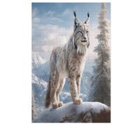 1000 Pièces Puzzle Lynx pour Adultes Et Adolescents Enfants Puzzles sur Planche De Bois Cadeau （78×53cm）