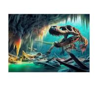 1000 pièces Puzzle Mini pour Adolescents Dinosaure Grotte Squelette Détente | 70x50cm Papier Amateurs d’Art Jeu de Puzzle Surface Lisse Décoration Salon