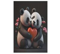 1000 Pièces Puzzle Panda pour Adultes Et Adolescents Enfants Puzzles sur Planche De Bois Cadeau （78×53cm）