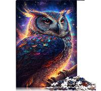 1000 Pièces Puzzle pour Adultes Nébuleuse Hibou Puzzles pour Adultes Puzzle Bois Jigsaw Jouets Éducatifs (Taille 50x75cm)