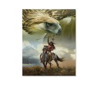 1000 Pièces Puzzle pour Enfants Adultes Jouet，Indiens et aigles，Jeu Intellectuel Jeu Éducatif pour Adulte Enfant Stress Décoration De La Maison Puzzles(75x50cm-F14