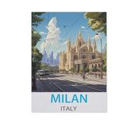1000 Pièces Puzzle pour Enfants Adultes Jouet，Milan, Italie，Jeu Intellectuel Jeu Éducatif pour Adulte Enfant Stress Décoration De La Maison Puzzles（75x50cm）-M64