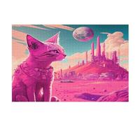 1000 Pièces Puzzle Psychédélique Art pour Adultes Et Adolescents Enfants Puzzles sur Planche De Bois Cadeau （75×50cm）