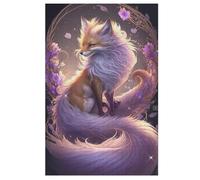 1000 Pièces Puzzle Renard pour Adultes Et Adolescents Enfants Puzzles sur Planche De Bois Cadeau 78×53cm