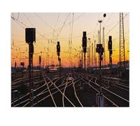 1000 Pièces Puzzle ，Voies ferrées dans Une Grande Gare au Coucher de Soleil，Jouet De Jeu Familial | Jeu Éducatif | Décoration Murale À La Maison | Choix De Cadeaux（38x26cm）-X99