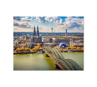 1000 Pièces Puzzles Adultes Adolescents Enfants Education，Vue aérienne de Cologne, Allemagne，Unique Parfaitement Classique Éducation Super Hard Anniversaire Cadeau（50x70cm）-B15