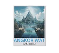 1000 Pièces Puzzles，Angkor Wat, Cambodge，Jeux pour Réduire Le Stress Familial - Jeu De Défi pour Adultes - Décoration Murale Gifts（38x26cm）-HW91