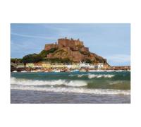1000 Pièces Puzzles，Château de Mont Orgueil - Jersey，Jeux pour Réduire Le Stress Familial - Jeu De Défi pour Adultes - Décoration Murale Gifts（50x70cm）-AL83