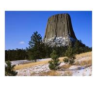 1000 Pièces Puzzles Classiques pour Adultes et Enfants-Monument National de Devils Tower,Wyoming,Montagne,Arbres 70x50cm
