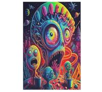 1000 Pièces Puzzles De Alien Monster pour Adultes Enfants Puzzle en Bois Jeux ÉduChatifs, Jeu Familial Amusant （78×53cm）
