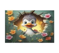 1000 Pièces Puzzles De Canard Mignon pour Adultes EnfFourmis Puzzle en Bois Jeux Éducatifs, Jeu Familial Amusant （75×50cm）