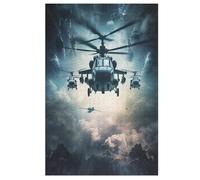 1000 Pièces Puzzles De Hélicoptère pour Adultes Enfants Puzzle en Bois Jeux ÉduChatifs, Jeu Familial Amusant 78×53cm