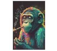 1000 Pièces Puzzles De Monkey pour Adultes Enfants Puzzle en Bois Jeux ÉduChatifs, Jeu Familial Amusant （78×53cm）