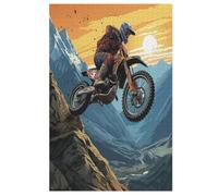 1000 Pièces Puzzles De Motocross pour Adultes Enfants Puzzle en Bois Jeux ÉduChatifs, Jeu Familial Amusant (78×53cm)