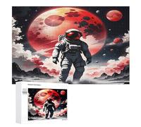 1000 Pièces Puzzles De Space Astronaut pour Adultes Enfants Puzzle en Bois Jeux ÉduChatifs, Jeu Familial Amusant （75×50cm）