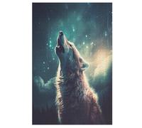 1000 Pièces Puzzles De Wolf pour Adultes Enfants Puzzle en Bois Jeux ÉduChatifs, Jeu Familial Amusant （78×53cm）