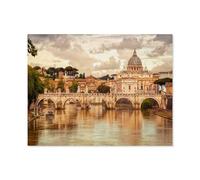 1000 Pièces Puzzles Drôles，Basilique Saint-Pierre et Pont Sant’Angelo, Cité du Vatican, Rome, Italie，Adultes Puzzle en Papier, Jouets Éducatifs pour Enfants Joli Cadeau（50x70cm）-P81