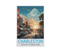 1000 Pièces Puzzles Drôles，Charleston Caroline du Sud，Adultes Puzzle en Papier, Jouets Éducatifs pour Enfants Joli Cadeau（50x70cm）-FQ73