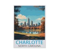 1000 Pièces Puzzles Drôles，Charlotte, Caroline du Nord，Adultes Puzzle en Bois Image, Adulte Après Le Travail Soulager Le Stress Jouets（75x50cm）-J40