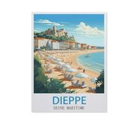 1000 Pièces Puzzles Drôles,Dieppe Seine-Maritime,Adultes Puzzle en Bois, Jouets Éducatifs pour Enfants Joli Cadeau(75x50cm)-GO73
