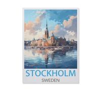 1000 Pièces Puzzles Drôles，Stockholm Suède，Adultes Puzzle en Papier Image, Adulte Après Le Travail Soulager Le Stress Jouets（38x26cm）-FN6