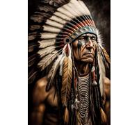 1000 Pieces Puzzles en Bois pour Adultes Puzzles pour Hommes Indiens D'Amérique Jeu Éducatif Cadeau Décoration De Chambre