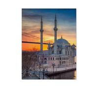 1000 Pièces Puzzles，Mosquée avec Pont sur Le Bosphore, Istanbul, Turquie，Jeu De Puzzle Oeuvre pour Adultes Adolescents Jouant À La Maison Divertissement Jouets Décor À La Maison-H81