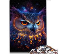 1000 Pièces Puzzles Nébuleuse Hibou Puzzle pour Adultes Puzzles en Bois Jeux de Famille (Taille 50x75cm)