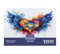 1000 Pièces Puzzles pour Adultes Amour Artistique and Angel Wings Symbole du cœur, Jeu Impossible, Décoration De La Maison, Adulte Classique Puzzle, pour Adultes Enfants 52x38cm/1000pcs
