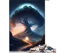 1000 Pièces Puzzles pour Adultes Arbre Paysage Magique Puzzle pour Adultes Puzzle en Bois Jeu Difficile (Taille 50x75cm)