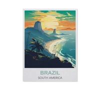 1000 Pièces Puzzles pour Adultes，Brésil, Amérique du Sud，Puzzles pour Enfants Jouets Éducatifs Jeu Bois Matériel HD Impression Affiche Bricolage（75x50cm）-EL30