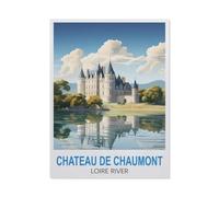 1000 Pièces Puzzles pour Adultes，Château de Chaumont Fleuve Loire，Puzzles pour Enfants Jouets Éducatifs Jeu Bois Matériel HD Impression Affiche Bricolage（75x50cm）-GO91