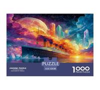 1000 Pièces Puzzles pour Adultes Enfants Art Retro Ship Titanic, Casse-tête Impossible Dur Difficile, Adulte Classique Puzzle, 14 Ans Et Plus 52x38cm/1000pcs