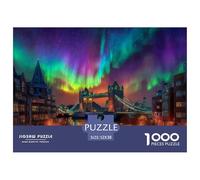 1000 Pièces Puzzles pour Adultes Enfants Les Monuments emblématiques du Royaume-Uni Paysage de Londres, Casse-tête Impossible Dur Difficile, Décoration De La Maison 52x38cm/1000pcs